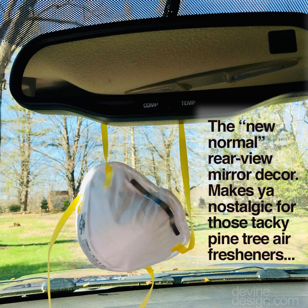 Rear View Mirror with Mask
