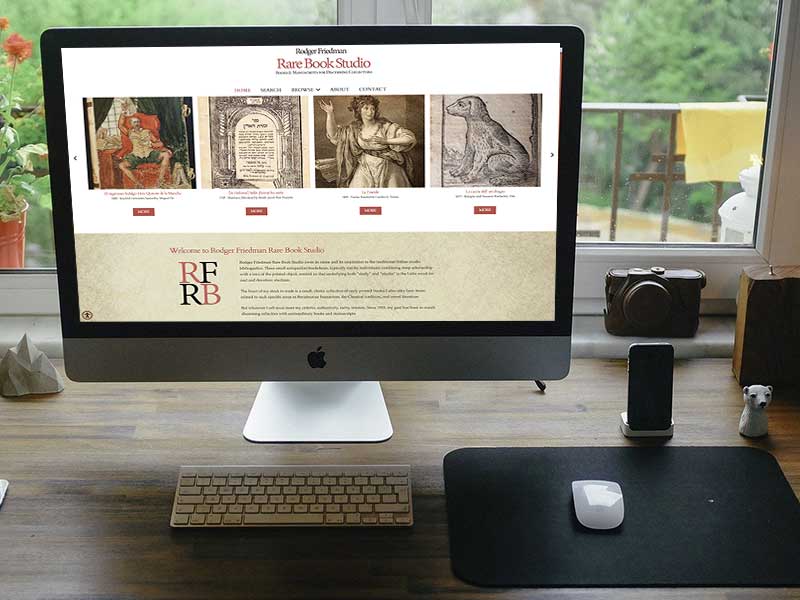 Rodger Friedman Rare Book Studio Website by DevineDesign.com